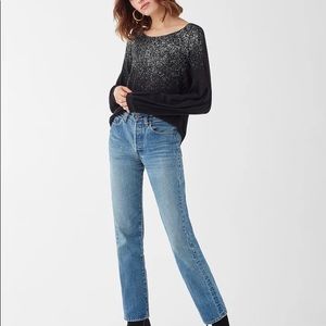 Splendid sparkle and shine long sleeve black tee size S